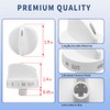 Upgraded 4Pcs 316442500 Range Surface Control Knob White, Burner Knob