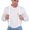 Coloured Adults Adjustable Braces White - One Size