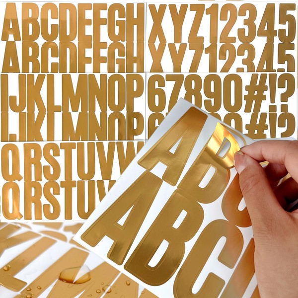 Letter Stickers Large 2.5 inch Gold Capital Alphabet Stickers for