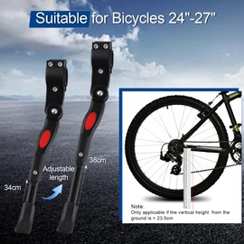 CIYIN Bicycle Stand, Height Adjustable Bicycle Stand Made of Aluminium Alloy, with Non-Slip Rubber Foot and Allen Key for Bicycle Mountain Bike Road Bike, for 20 - 27 Inch Bicycles, BMX, MTB