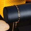 5pcs Chunky Gold Bracelets Stack Chunky Gold Cuff Bangles for