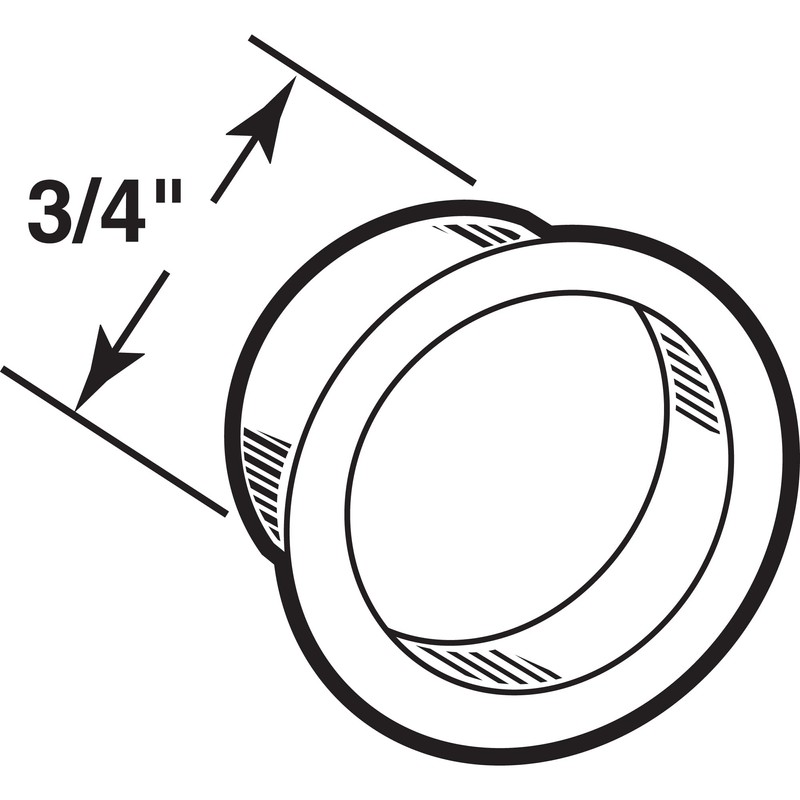 Prime-Line N 7200 Finger Closet Pull, 3/4 In. x 5/16
