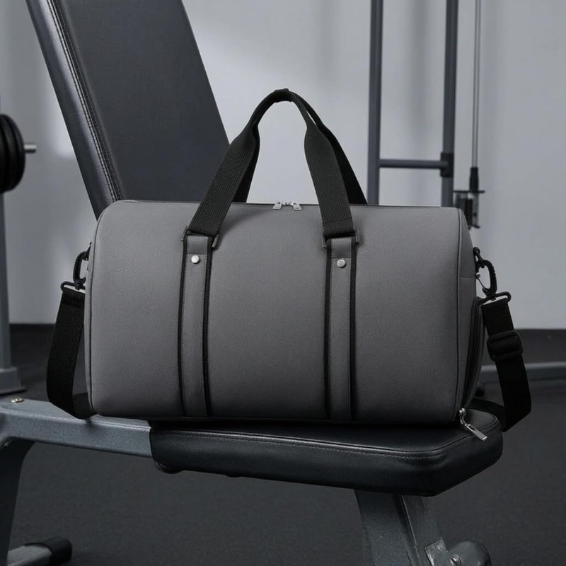 Mochila gimnasio Menolana Unisex con compartimento para zapatos – Gris