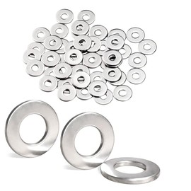 PERCTWARE 304 Stainless Steel Washers M16x30x2 10 pcs,Round Flat Spacer Repair Washer For Screws Bolts