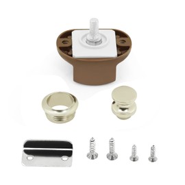 LENKRAD 6 PCS Push Button Latch Cabinet Door Catch Keyless Cupboard Locks for RV Yachts Motorhome Camper Caravan, Nickel, ABS & Zinc Alloy
