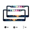 Aurora Forest Moon License Plate Frame 2 Pack, Universal Aluminum