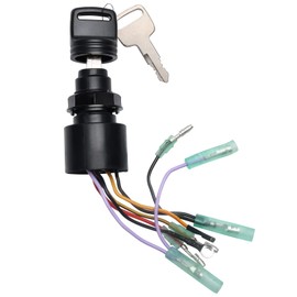 MaySpare Marine Ignition Switch with Key, for use in Mercury Mariner Outboard Motor Control Box, 3-Position 6-Wire Connector with 2 Keys, Replaceable Ignition Switch 87-17009A2