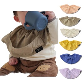 Cherinette Waterproof Large Bib Waterproof Meal Apron Baby Food Bib Large Size Bib, mocha beige