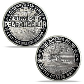 AtSKnSK USS Arizona Remember Pearl Harbor Challenge Coin Memorial Coin