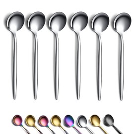 Coffee Spoons Set of 6, Kyraton Stainless Steel 13.5cm Demitasse Spoons, Tiny Espresso Spoons, Small Mini Coffee Spoons, Dishwasher Safe