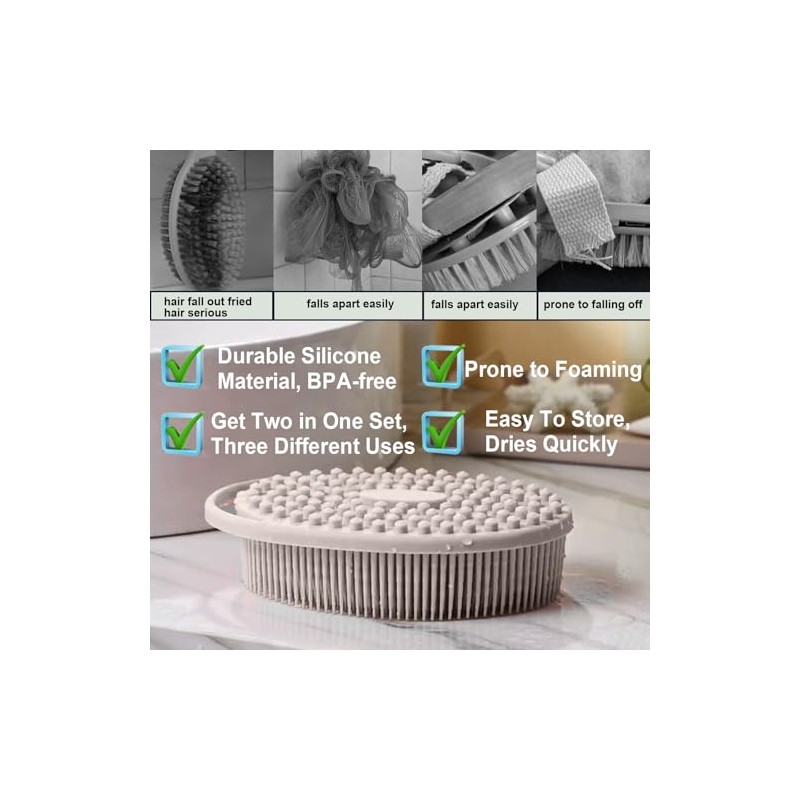 Depurador corporal de silicona – Loofah de silicona de doble