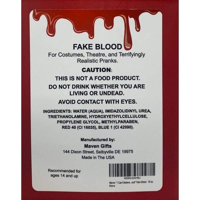 Maven Gifts I Can't Believe It's Not Blood - Fake
