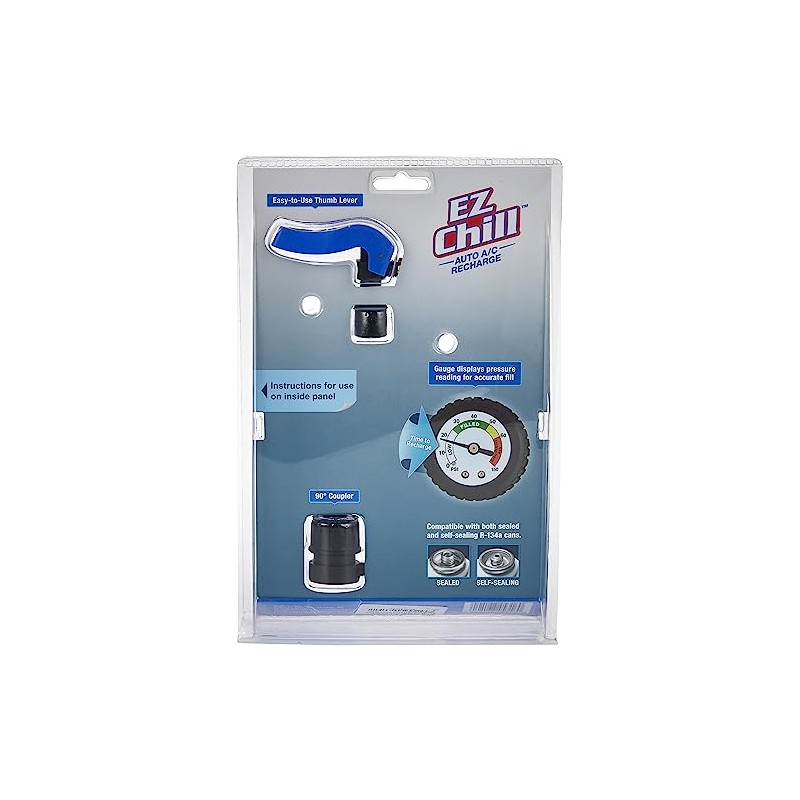 Car Air Conditioner Refrigerant Gauge and Hose by InterDynamics, EZ