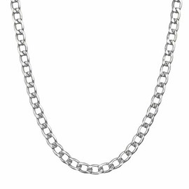 Value Jewellers Cuban Link Mens Necklace 5mm Width, 50cm Length - Waterproof and Corrosion Proof Stainless Steel - Miami Style Chain For Husband Dad Teenager