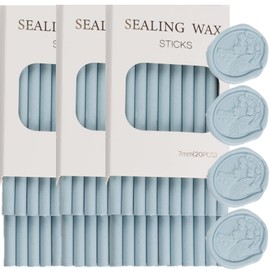 Light Blue Wax Seal Sticks, ONWINPOR 60pcs Glue Gun Waxs Sealing Stick for Wax Seal Stamp, Glue Gun Waxing Seals Sticks Great for Letter Sealing (60, Baby Blue)
