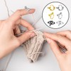 WELANE Knitting Ring, 6 PCS Adjustable Metal Open Crochet Ring