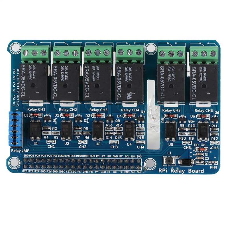 6 Channel RPi Relay Module Expansion Board for Raspberry Pi