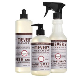 MRS. MEYER'S CLEAN DAY Kitchen Basics Gift Set, Lavender Scent Cleaning Supplies, includes Dish Soap, Hand Soap and Multi Surface Cleaner
