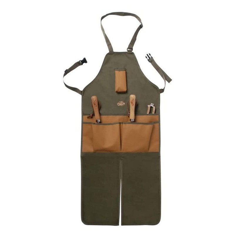 JIAGUTRAD Garden Apron,Waterproof Work Utility Apron Multi Pockets Leg Protect