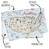 Toalla multiusos de microfibra con diseño de mapa del estado