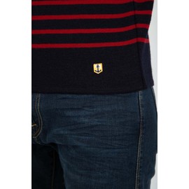 Armor Lux Men's Molène Jumper, Multicoloured (I78 Navire/Rouge Piment I78 Navire/Rouge Piment), L