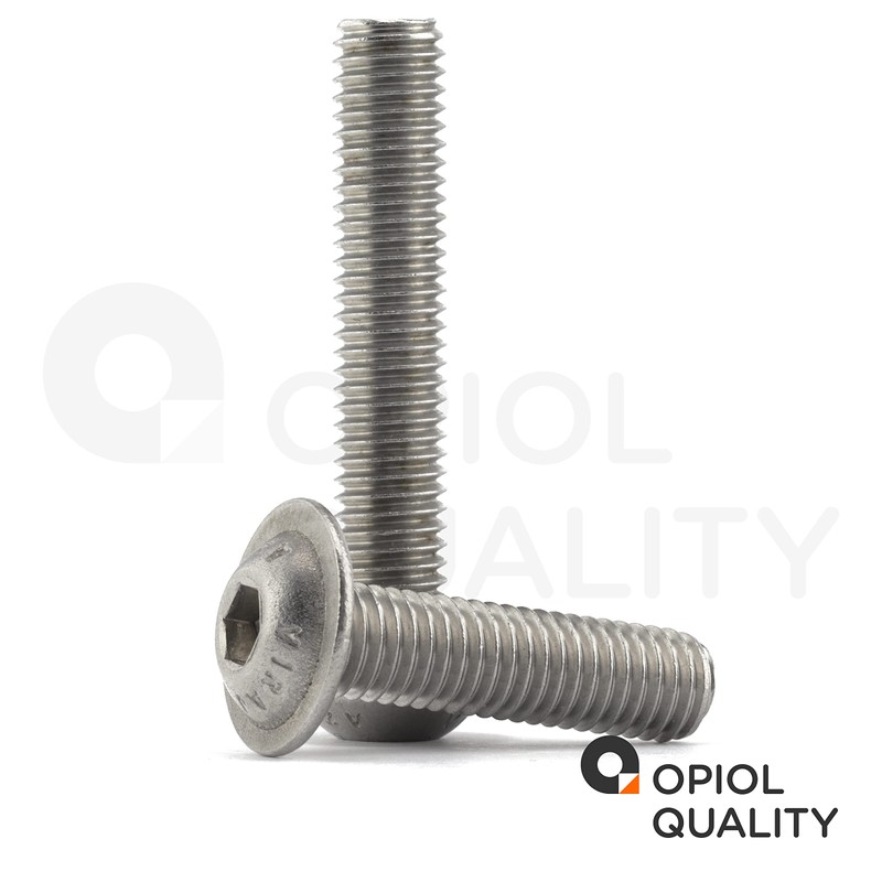 OPIOL QUALITY® Rounded Head Screws with Flange and Hexagon Socket