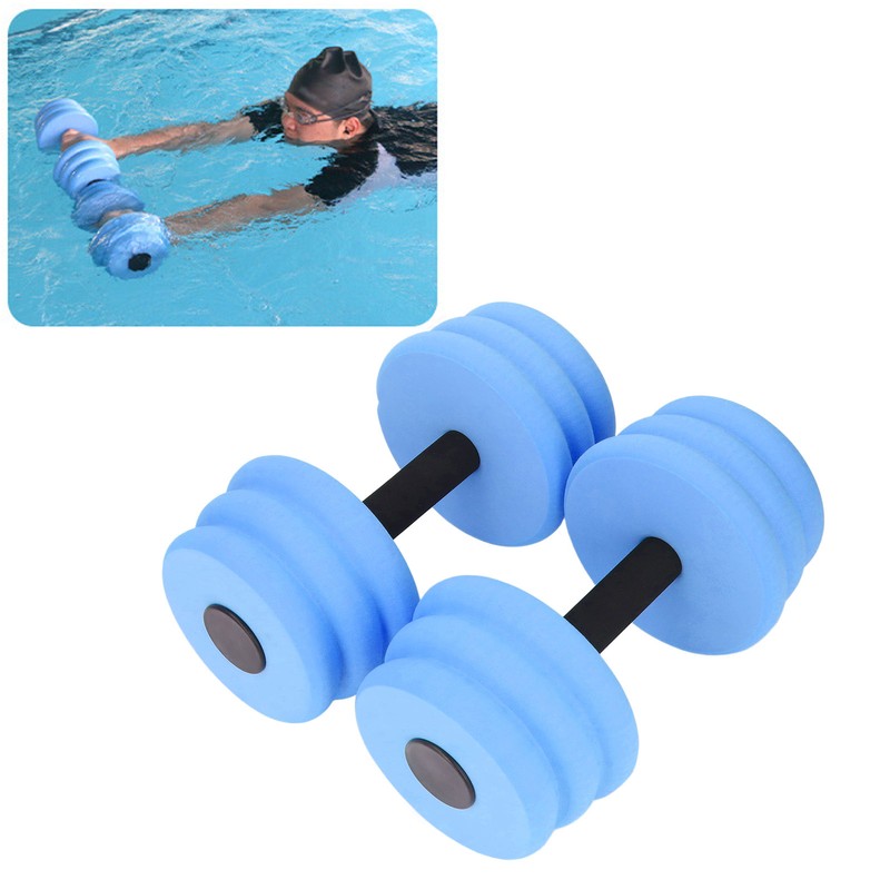 2pcs Floating Dumbbell EVA Thread Design Aquatic Exercise Dumbbell for
