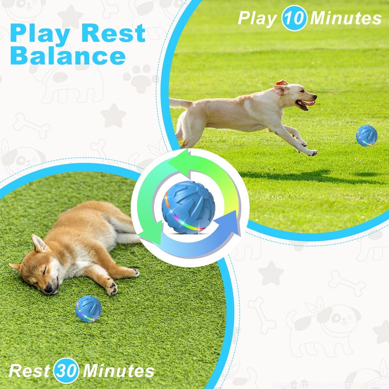 Bolpetizo Dog Toys Dog Ball, Durable Motion Active Rolling Balls