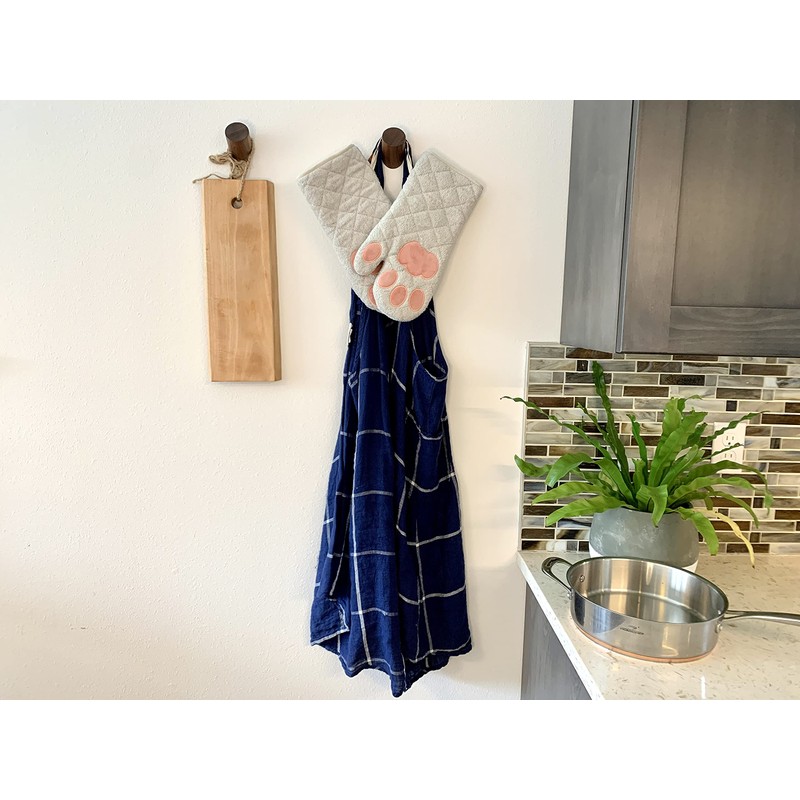 Cricket & Junebug Oven Mitts Cat Paws - Grey and