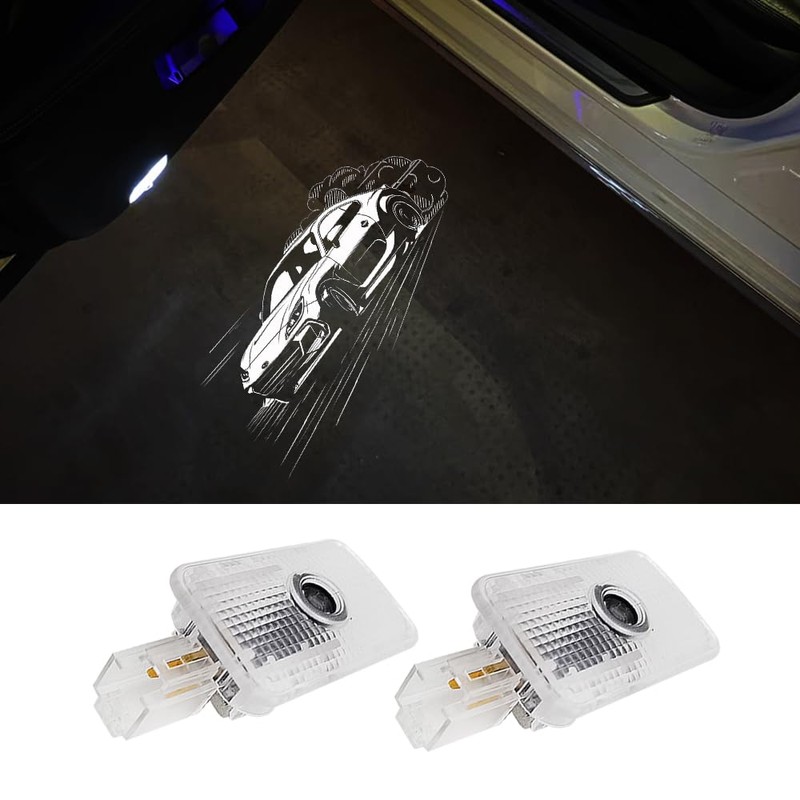 2 pcs LED Car Door Logo Lights Courtesy Projector Laser