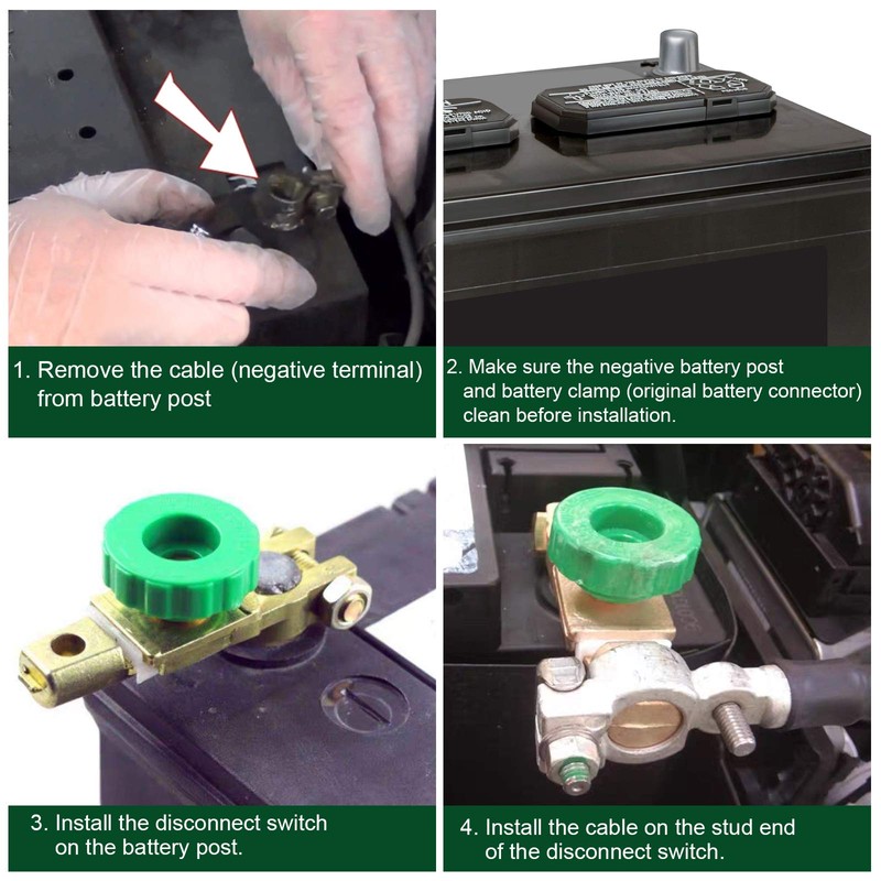 CZC AUTO Battery Quick Disconnect Switch Top Post Cut/Shut Off