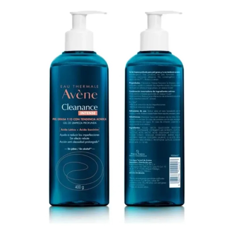 Avène Cleanance Intense Gel Limpieza Profunda 400g Grasa Día/noche