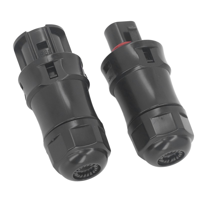 2Pcs Waterproof Power Connector 3 Pin Temperature Resistant Micro Reverse