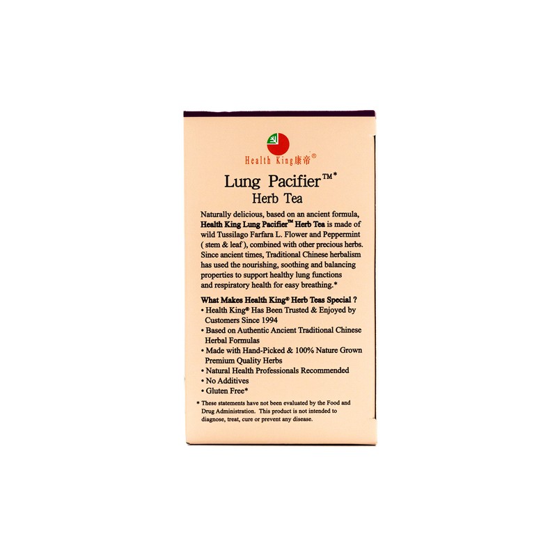 Health King Medicinal Teas Lung Pacifier Herb Tea Bags, 20