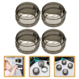 ibasenice 4pcs Child Proof Clear Gas Stove Knob Covers, Universal Stove Safety Knob Covers, Pet Baby Proofing Oven Knob Covers for Child Safety