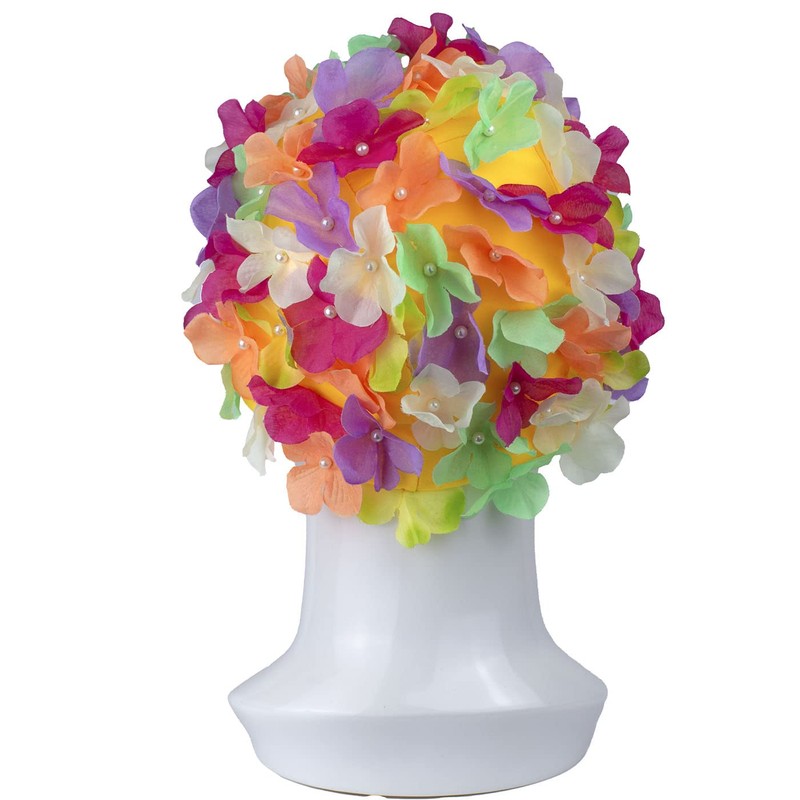 Medifier Flower Petal Flower Print Swimming Cap Multicolor Elastic Non