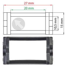 igus® Drag Chain 10.5 x 20 mm 1,000 mm Energy Chain, Not Open, Cost-Effective Cable Management, Cable Chain for 3D Printing, CNC, DIY, Quality Made in Germany, DIN EN ISO 9001 (10.5 x 20)
