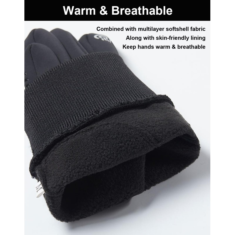 Winter Gloves Men & Women, Touch Screen Gloves Running Gloves