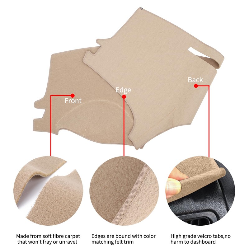 HanLanKa Dashboard Cover Mat Dash Cover Compatible with Toyota Sienna