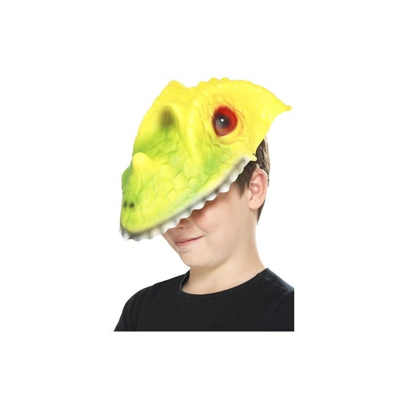 Smiffys Crocodile Head Mask, Green/Yellow, One Size