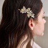 Leaf Wedding Hair Clip Rhinestone Bridal Hair Barrette Rhinestone Leaf