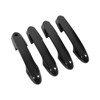 4pcs Gloss Black Carbon Fiber Style Exterior Door Handle Cover