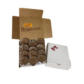 Pecans.com Texas Pecan Praline Candy Sweetened with Splenda Brown Sugar Blend 1 dozen- Sealed Indvidually- 2oz Serving- HAS 4 TOTAL CARBS- Keto Friendly-Gluten Free