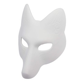 COHEALI Blank Mask - White Paper Blank Hand Painted Face Mask Papier Mache White Masquerade Mask Cosplay Party Prop