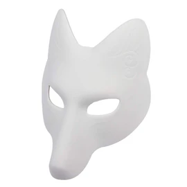 COHEALI Blank Mask - White Paper Blank Hand Painted Face Mask Papier Mache White Masquerade Mask Cosplay Party Prop