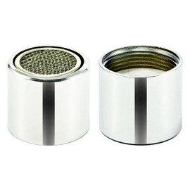 XNTONG 2-Pack 11/16 Inch Faucet Aerators, M17.5 Female Thread Chrome Brass Faucet Aerator Replacement for Kitchen and Bathroom, 17.5mm Faucet Filter