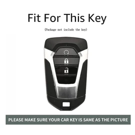 ontto Alloy Car key fob cover Fit for Isuzu New MU-X X Series DMAX D-Max X-Terrain Pickup Truck 2020 2021 2022 Smart key case keyring Key Shell Holder bag keychain Accessories 3 buttons Black B