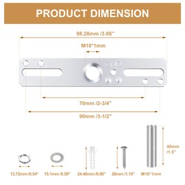 Universal Lamp Crossbar 4" Ceiling Light Fixture Mounting Bracket