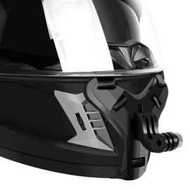 YEHOLDING Motorcycle Helmet Chin Mount with full face for Gopro and with Extra various flat and curved mounting scenarios for GoPro Insta360 DJI SJCAM APEMAN etc.