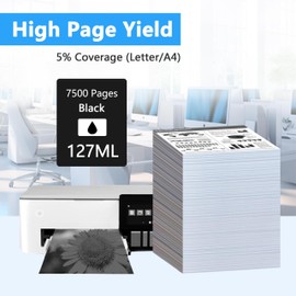 LCL 113 Black Ink Bottle Replacement for Epson 113 Ink Cartridge Bottles Compatible with Epson EcoTank ET-16150 ET-16600 ET-16650 ET-16680 ET-5150 ET-5160 ET-5170 ET-5800 ET-5850 (1 Pack)